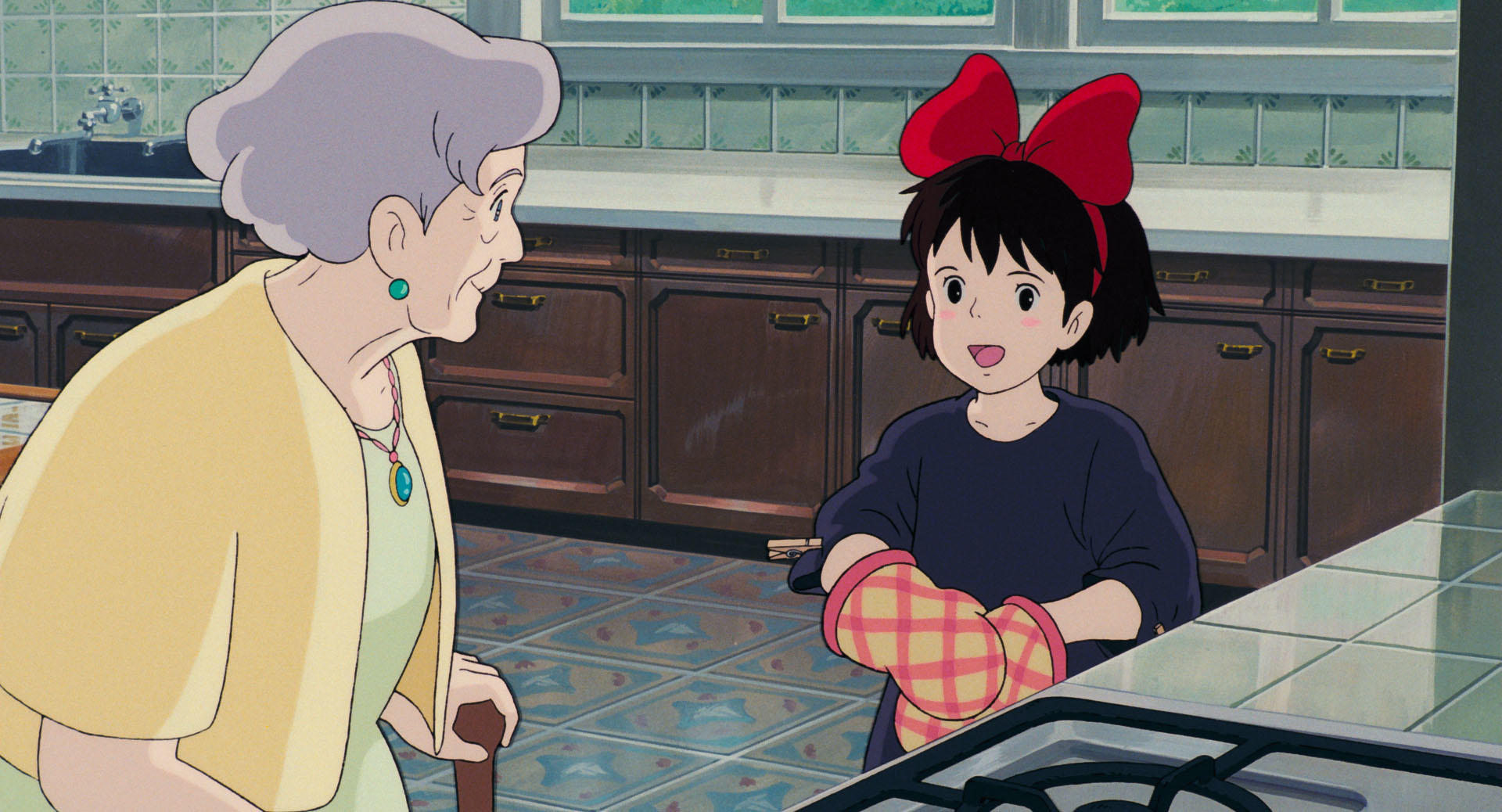 Kiki flying in an official Kiki’s Delivery Service still