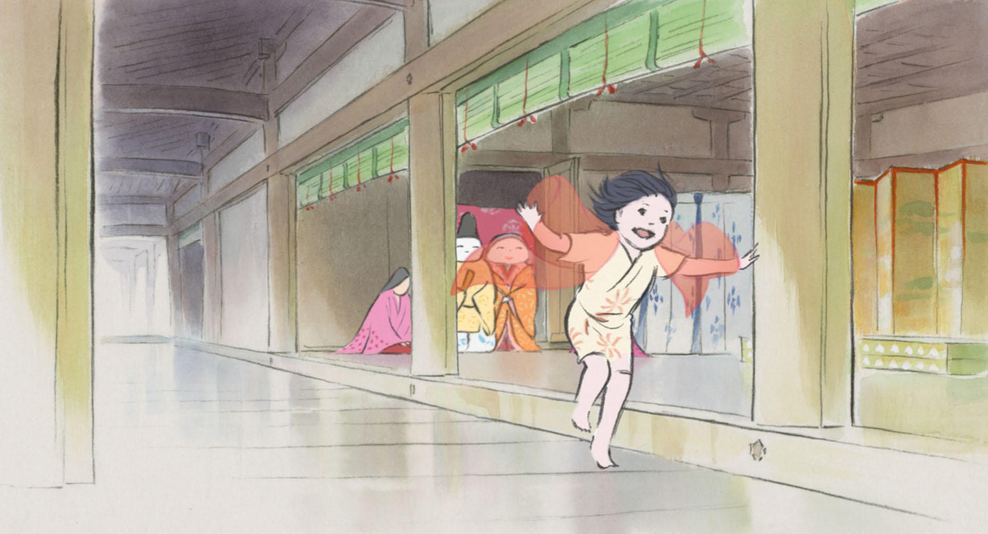 Princess Kaguya in an official Studio Ghibli still from The Tale of the Princess Kaguya