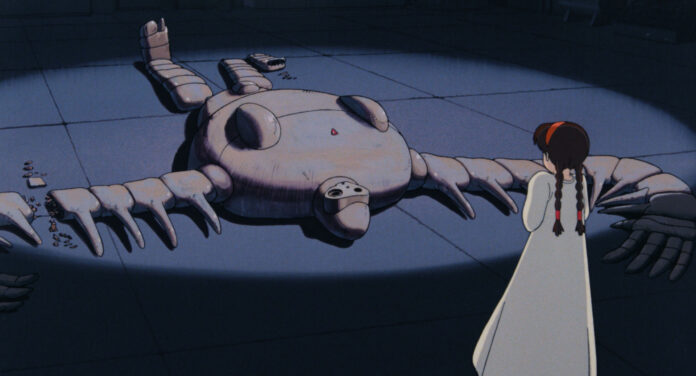 Pazu and Sheeta in an official Castle in the Sky Studio Ghibli still