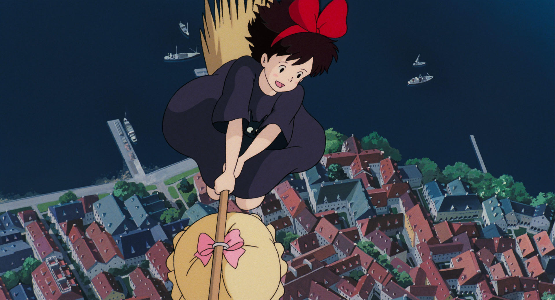 Official Studio Ghibli still used as a rainy day viewing image