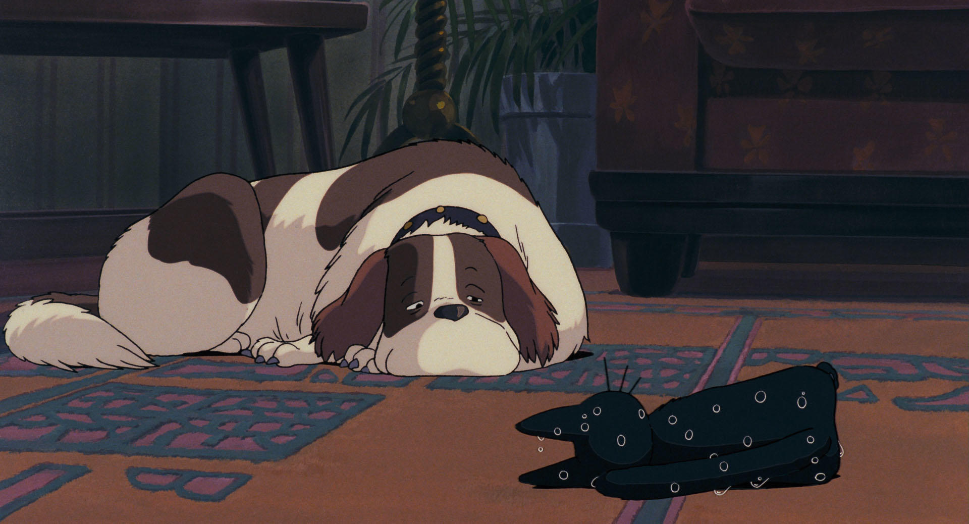 Kiki and Jiji in an official Kiki’s Delivery Service Studio Ghibli still