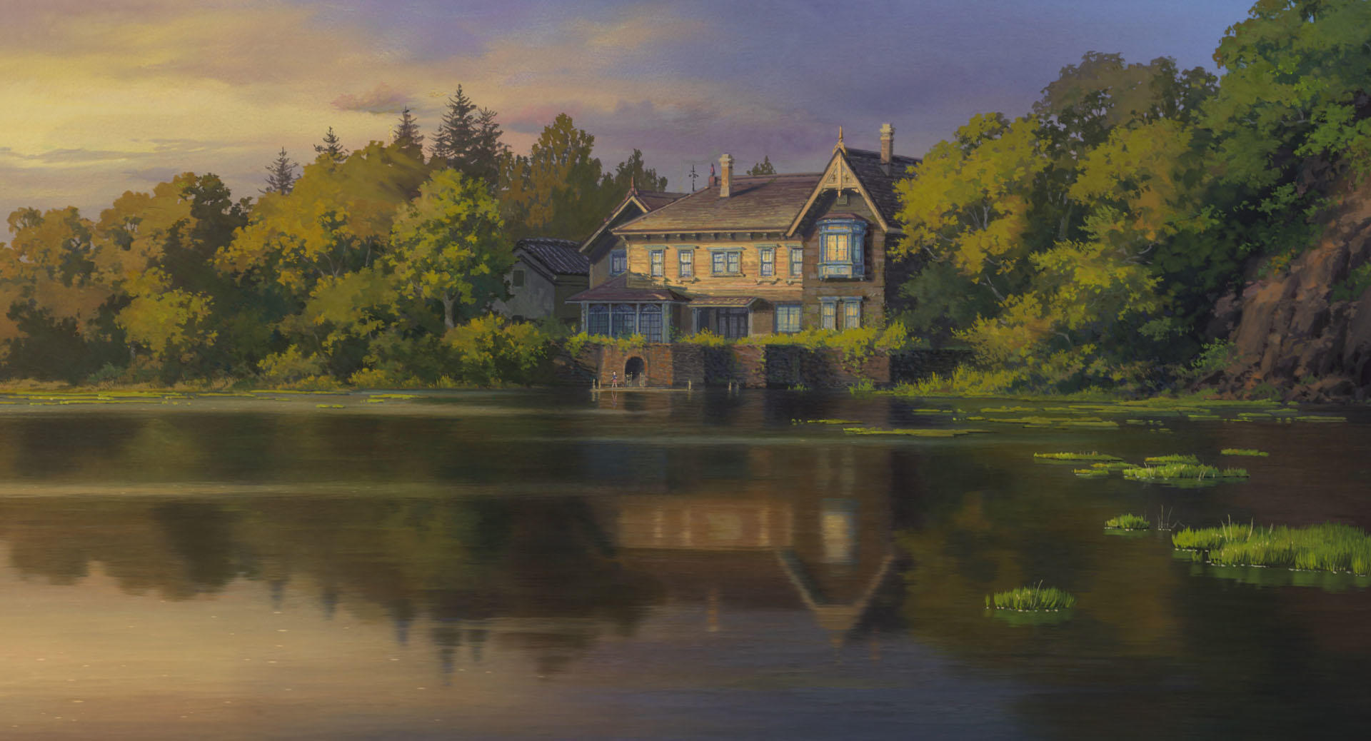 Anna and Marnie in a quiet official Studio Ghibli still from When Marnie Was There