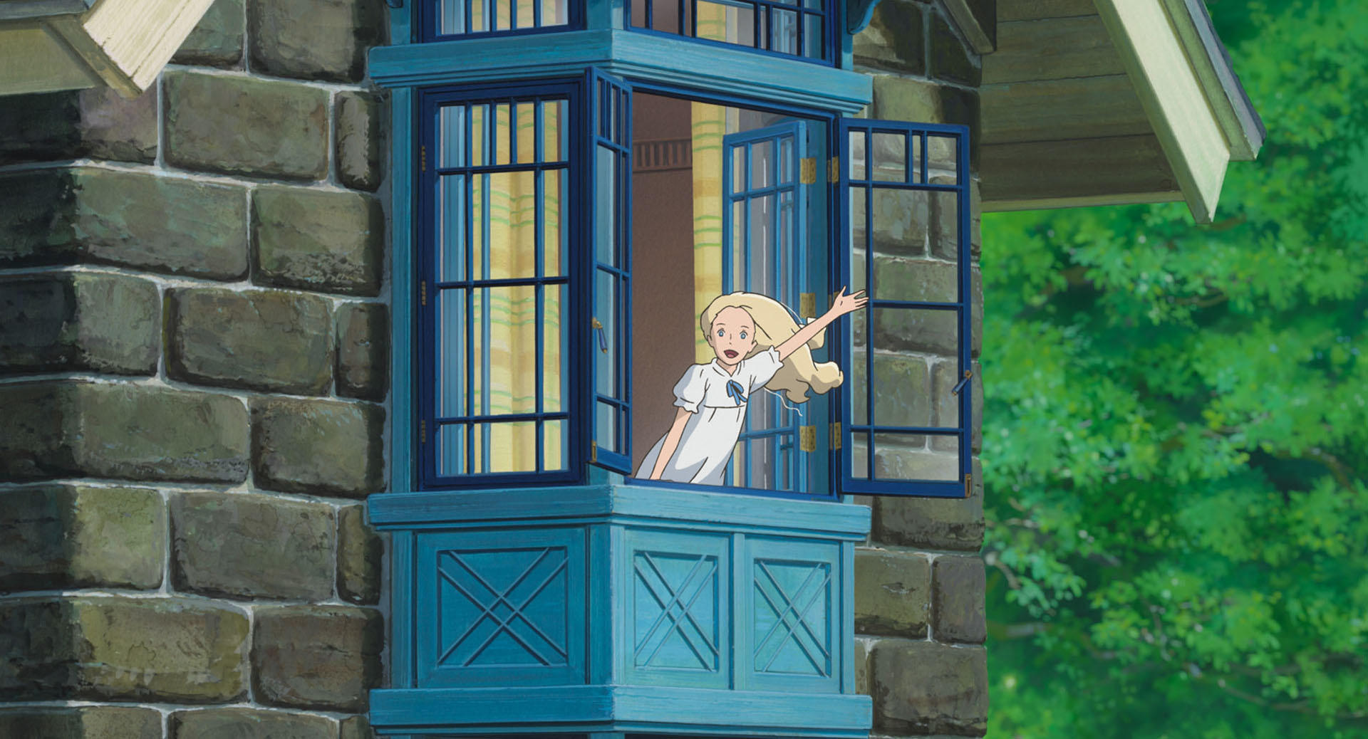Official Studio Ghibli still from When Marnie Was There used in a rainy day rewatch guide