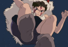 Best Studio Ghibli Movies with Strong Female Leads San and the forest conflict in Princess Mononoke, official Studio Ghibli still
