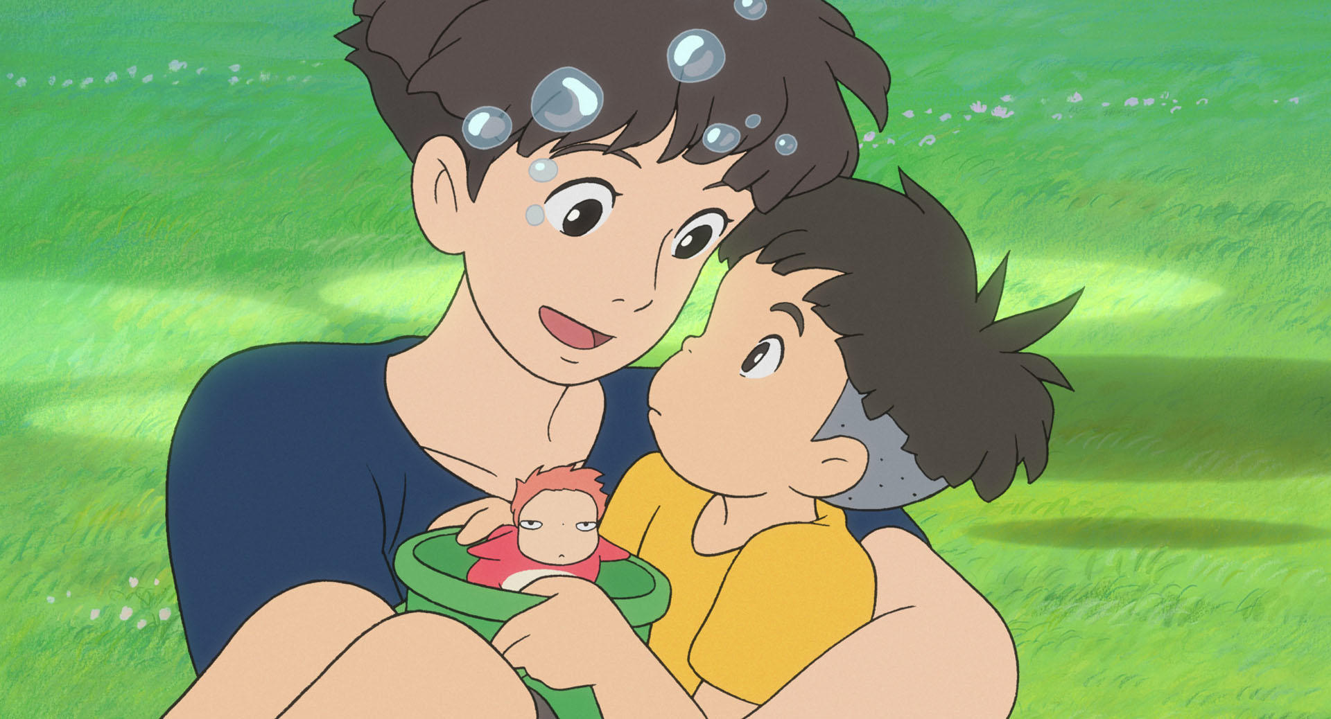 Ponyo and Sosuke in an official Studio Ghibli still