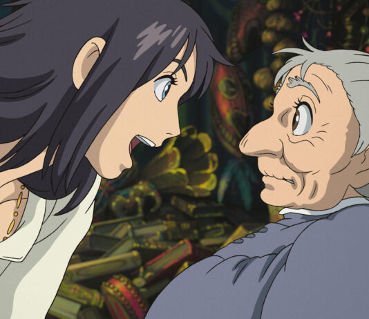 Is Howl’s Moving Castle Scary for Kids? Parent Guide to Intense Scenes, War and Romance Howl and Sophie in an official Studio Ghibli still for a parent guide to Howl’s Moving Castle