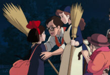 Studio Ghibli Coming-of-Age Movies: Best Watches About Growing Up Kiki flying over town in an official Studio Ghibli still from Kiki’s Delivery Service