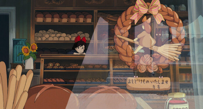 Kiki’s Delivery Service official still for Studio Ghibli mood guide Official Studio Ghibli still from Kiki’s Delivery Service used as a mood-based watch guide image