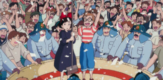 Best Studio Ghibli Movies for Teenagers: Age-by-Age Watch Guide Kiki flying over Koriko in Kiki’s Delivery Service, official Studio Ghibli still
