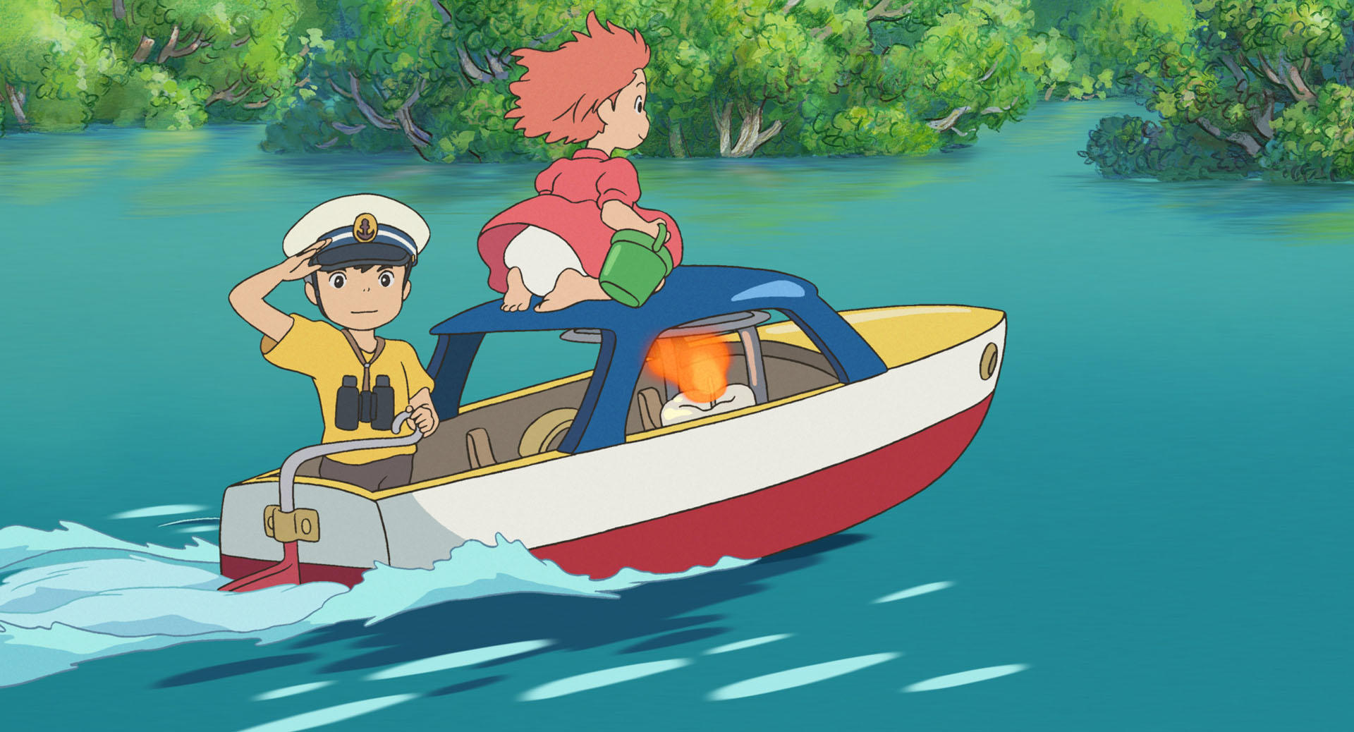 Ponyo and Sosuke in Ponyo, official Studio Ghibli still