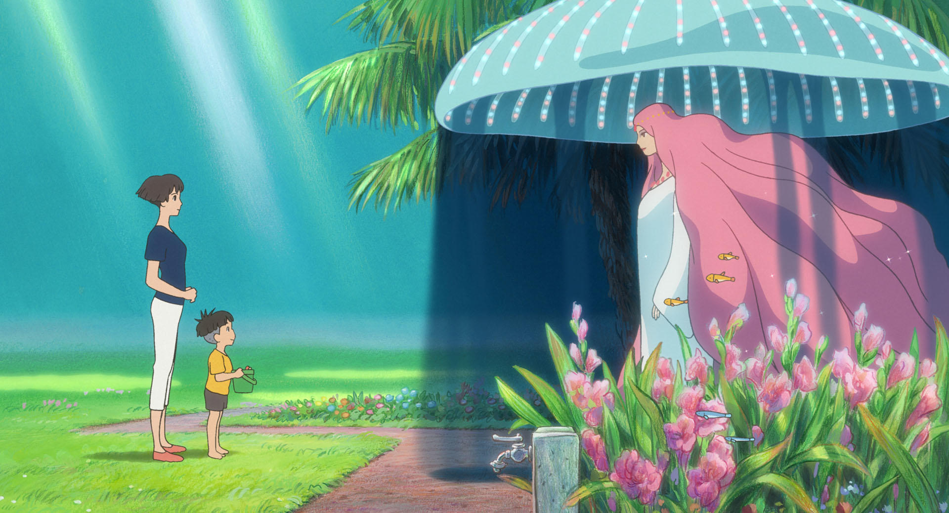 Ponyo official still showing the film’s sea-side fantasy mood