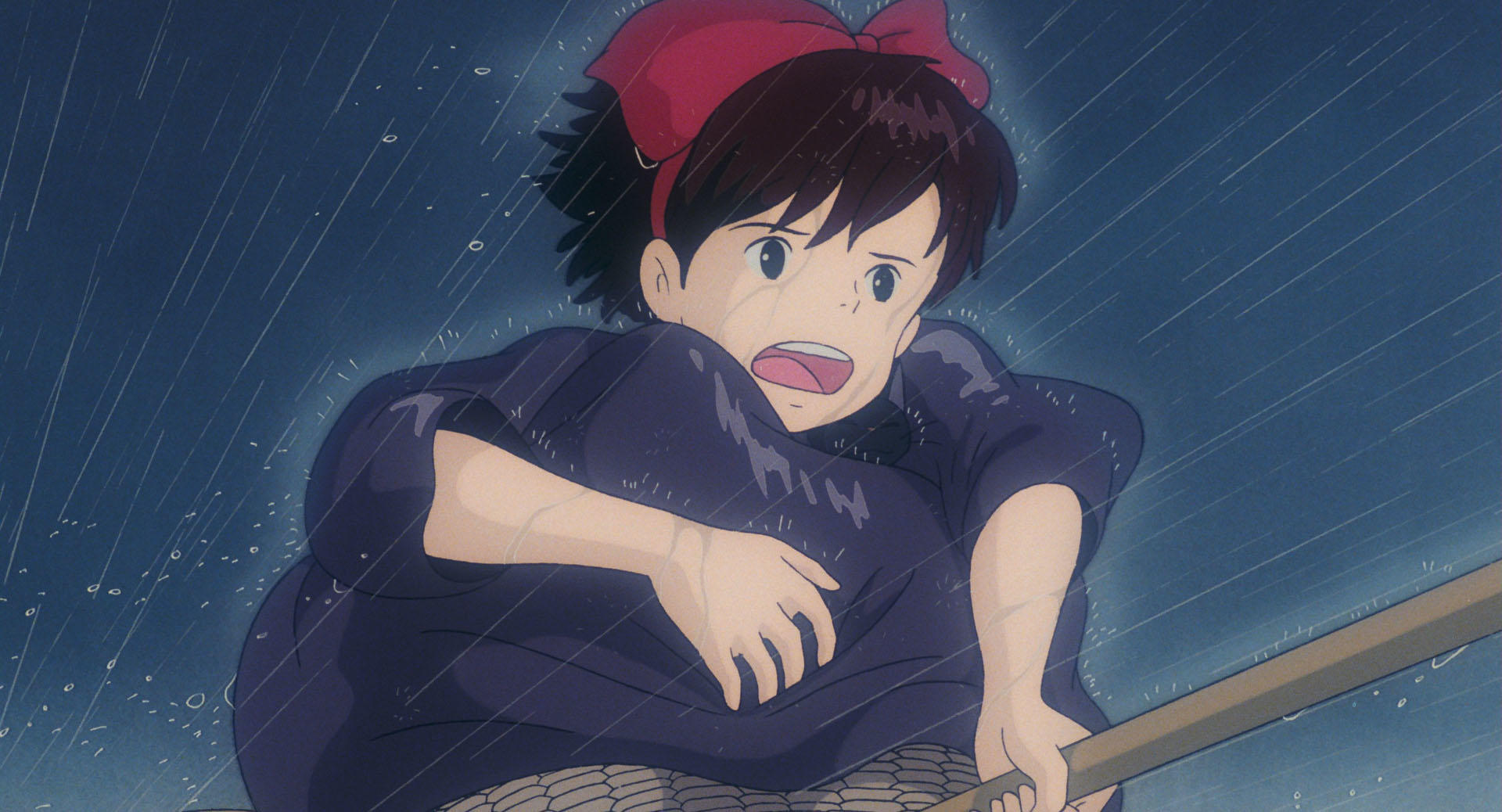 Kiki from Kiki’s Delivery Service in an official Studio Ghibli still used for a dub versus sub watch guide