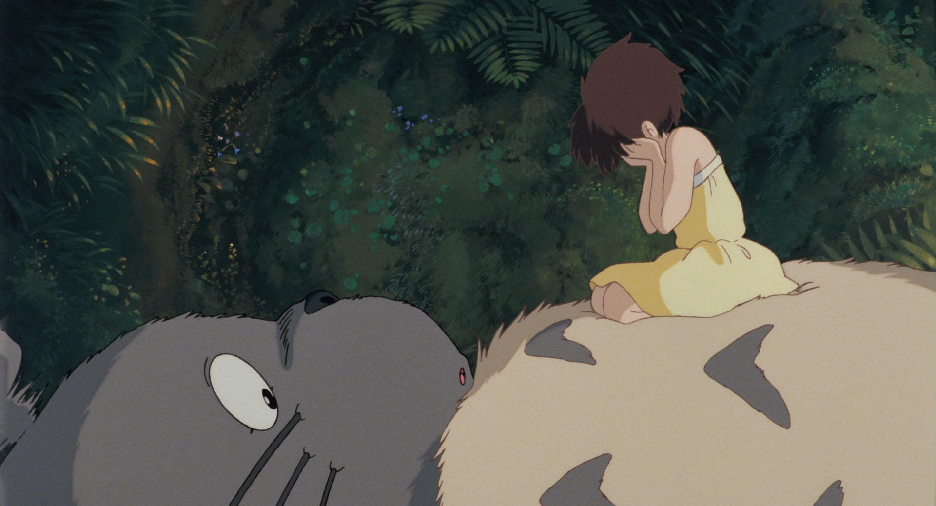 Satsuki and Mei in My Neighbor Totoro, one of Studio Ghibli’s most memorable sister relationships.